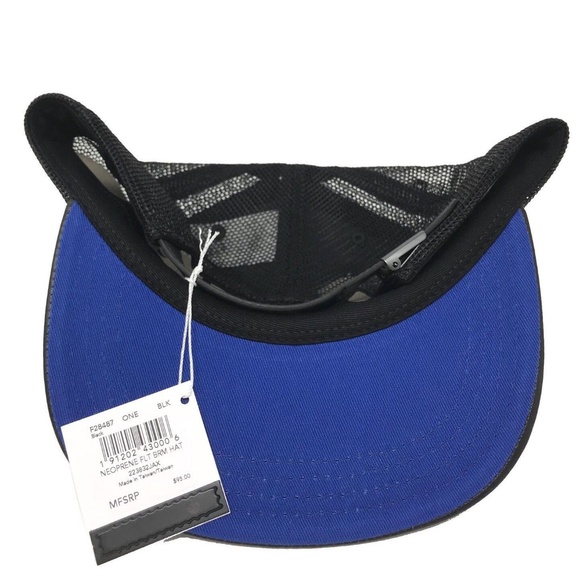 Coach F28487 Men’s Neoprene Flat Blue Hat Cap - Picture 3 of 5